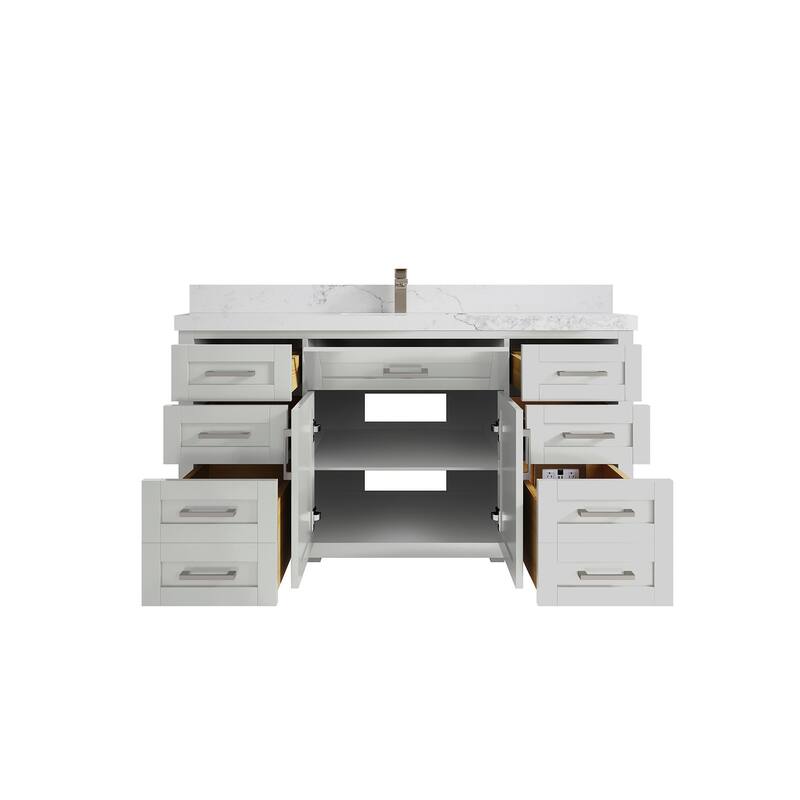 Willow Collections 60 in. W x 22 in. D Cambridge Single Sink Bathroom Vanity with Countertop