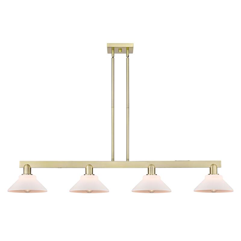Innovations Lighting Endless Possibilities Arcadia - Orwell - 4 Light 51" Stem Hung Island Light - Antique Brass Finish - Antique Brass
