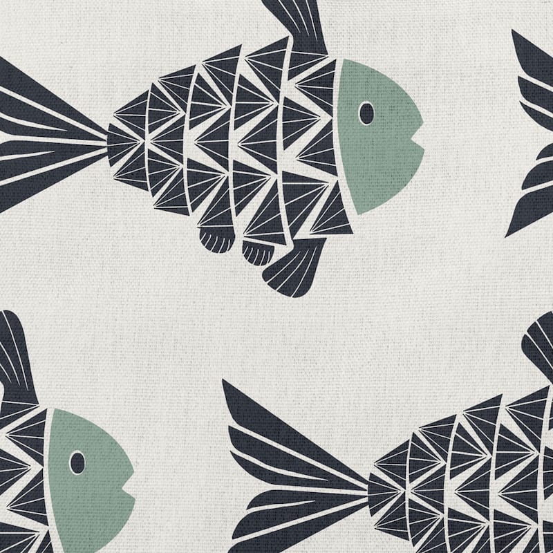 Fish Tales Nautical Indoor/Outdoor Throw Pillow