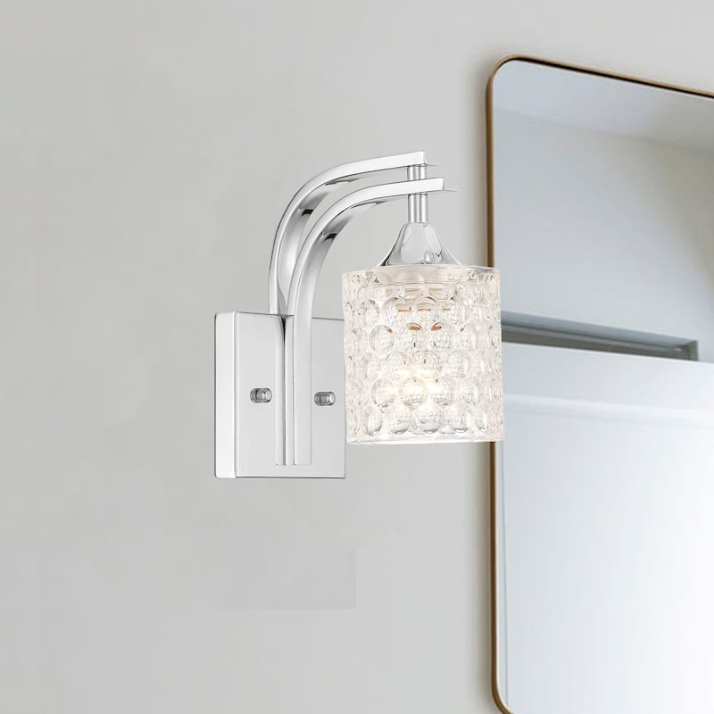1 - Light Polished Chrome Armed Sconce - W4.72"xD7.87"xH8.66"