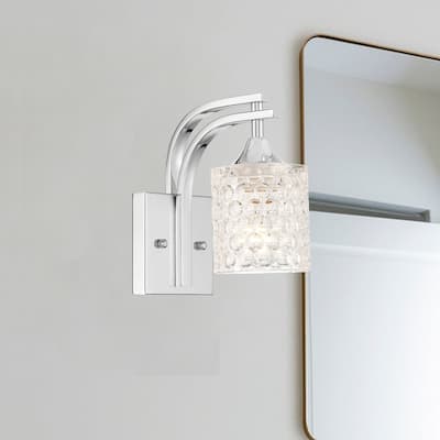 1 - Light Polished Chrome Armed Sconce - W4.72"xD7.87"xH8.66"