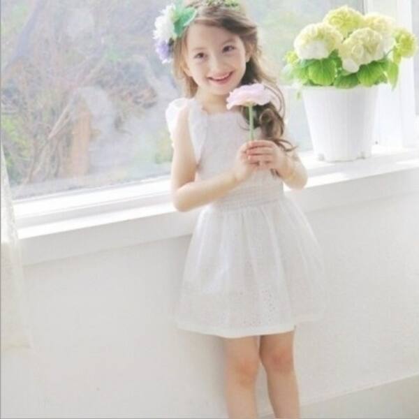 Shop Summer Korean Fashion Girls Fly Sleeve Lace Dress Children