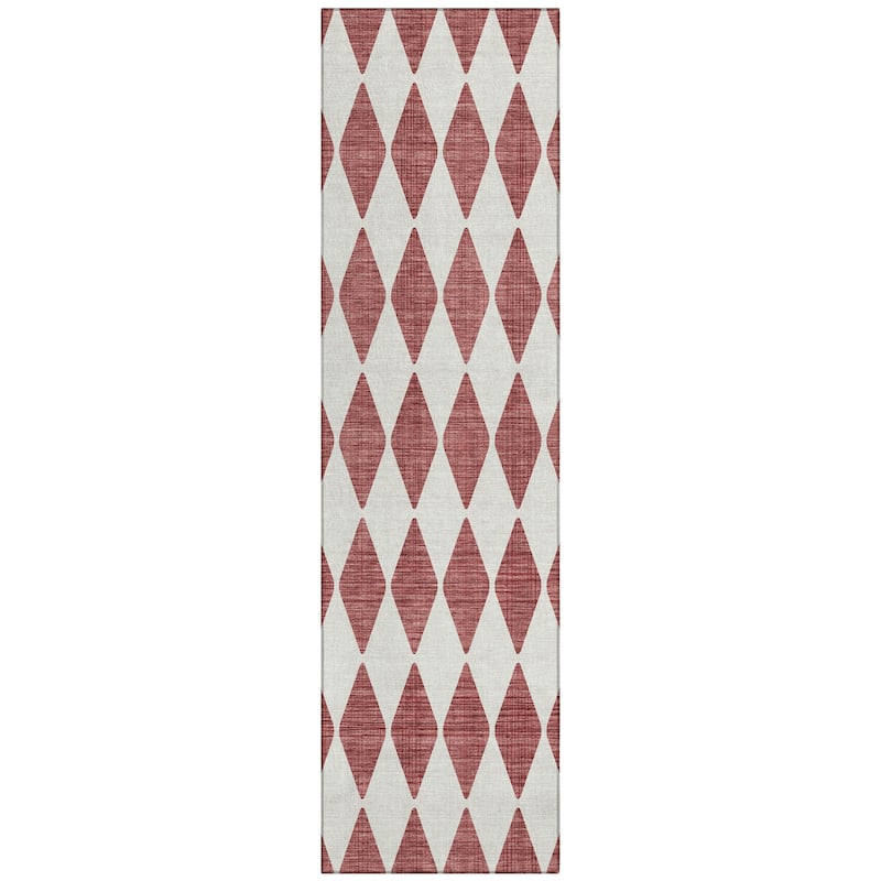 Machine Washable Indoor/ Outdoor Chantille Argyle Rug