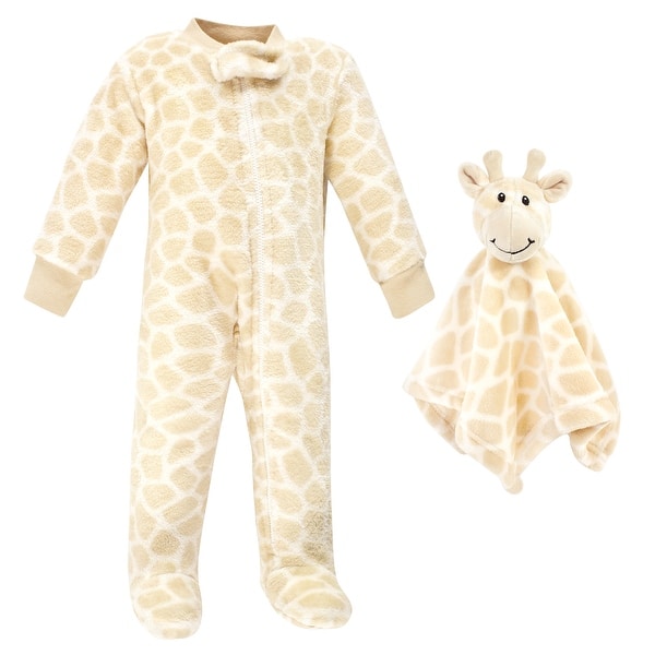 slide 1 of 1, Hudson Baby Infant Boy Flannel Plush Sleep and Play and Security Toy, Giraffe 0-3 Months - Giraffe