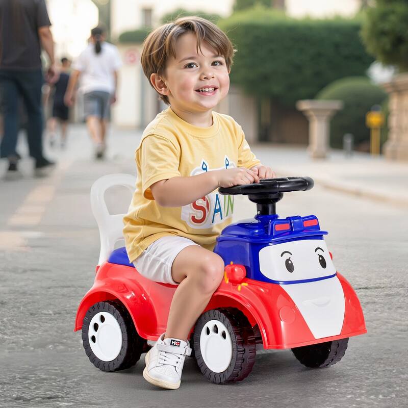 Kids Ride-On Toy with Music and Storage, 55 lbs Capacity - 24.4 x 10.8 x 15.6 in
