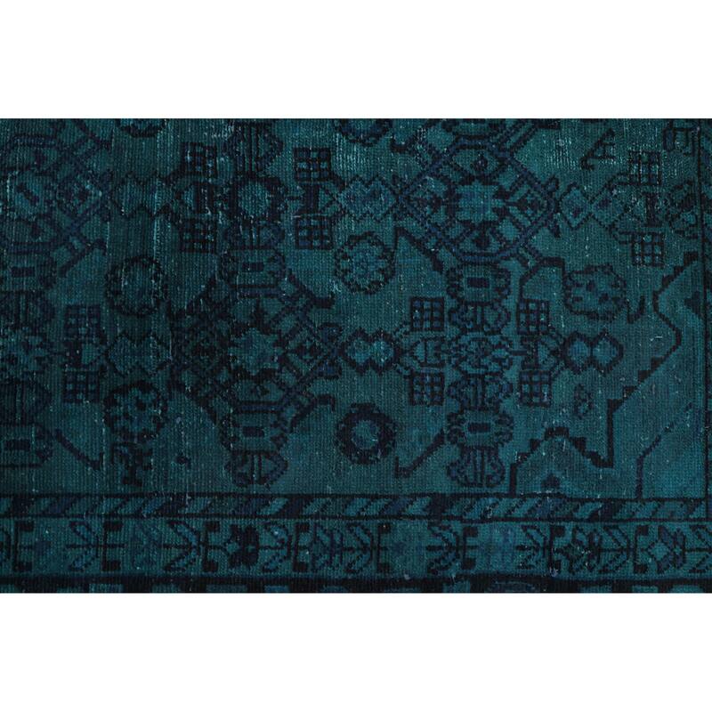 ECARPETGALLERY Hand-knotted Color Transition Turquoise Wool Rug - 4'3 x 6'7