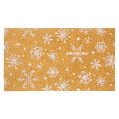 Raisa Snowflake 30" x 16.8" Non-Slip Doormat