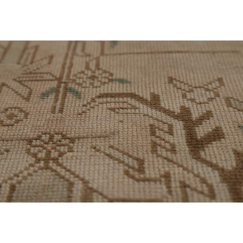 Tabriz Persian Vintage Rug Bedroom Hand-Knotted Wool Carpet - 9'6" x 12'9"