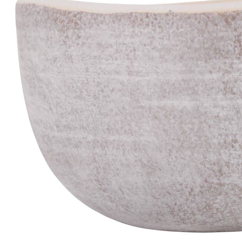 Decorative Textured Ceramic Magnolia and Lily Scented Candle