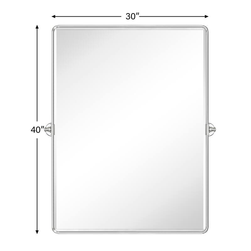 TEHOME Woodvale Rectangle Vertical Metal Wall Mirrors