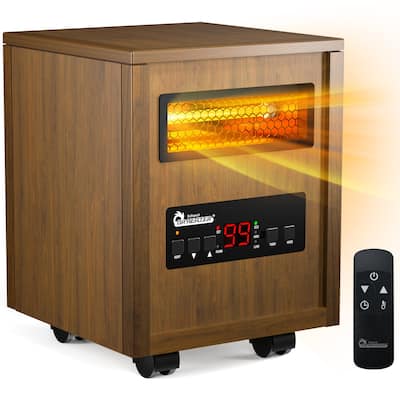 Indoor Infrared Space Heater With Remote Control, 1500W, Coffee