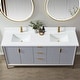 preview thumbnail 11 of 98, Malaga Composite Stone Vanity Top with White Rectangular Sink