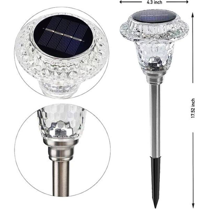Solar LED Landscape Lights, Waterproof Outdoor Pathway, Garden, Yard, or Lawn Lighting - N/A