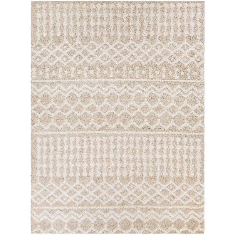 Livabliss Newton Geometric Moroccan Trellis Shag Area Rug