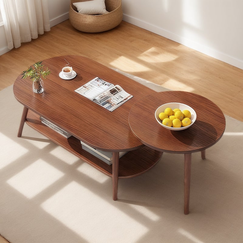 Modern Wooden Household Creative Outdoor/Indoor Coffee Table - Walnut