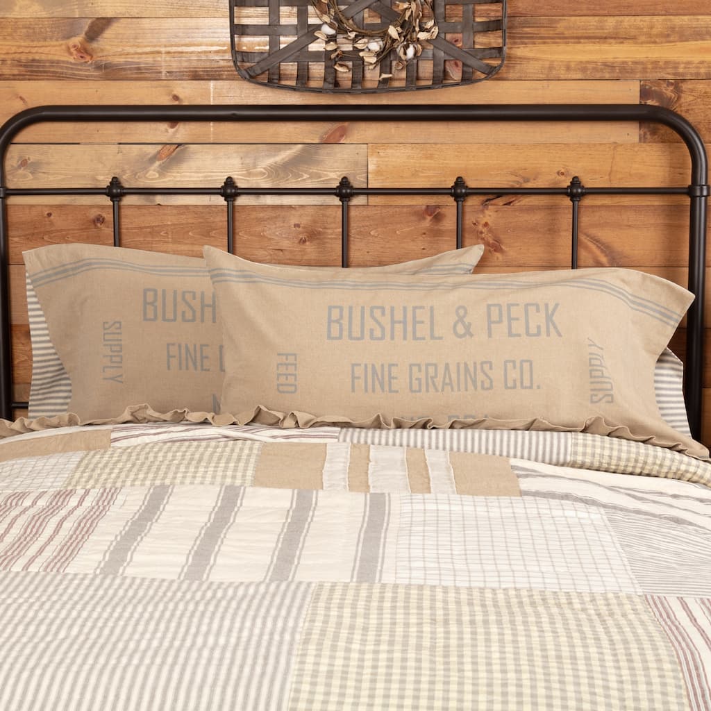 Grace Feed Sack Pillow Case Set