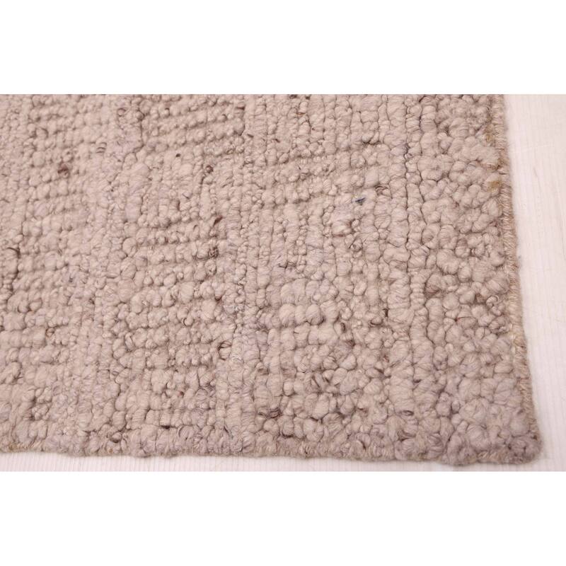 ECARPETGALLERY Hand-knotted Looma Taupe Wool Rug - 7'10 x 9'8