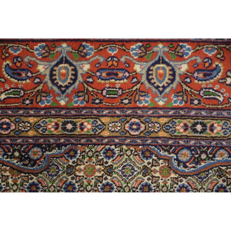 Hand Knotted Oriental 100% Wool Carpet Traditional Geometric Beige & Ivories Mood Area Rug - 8' 0'' X 6' 5''