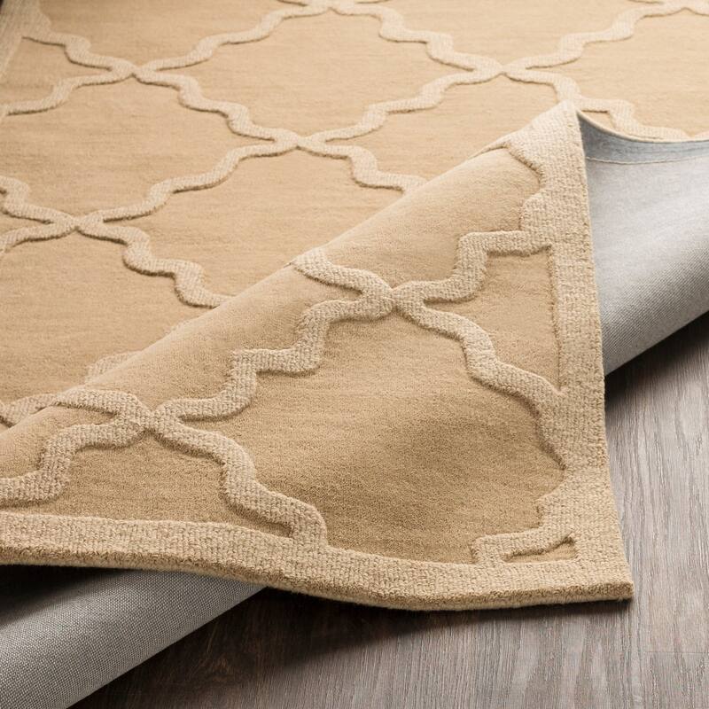 Hand-Tufted Amy Tone-on-Tone Lattice Wool Area Rug