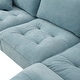 preview thumbnail 57 of 55, Roomfitters 100 x 59" Modern Convertible L-Shaped Sectional Sofa with Free Pillows, 4-Seat Suede Velvet Sleeper Sofa