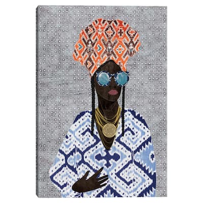 Dots Queen on Gray by Nikki Chu Canvas Art Print