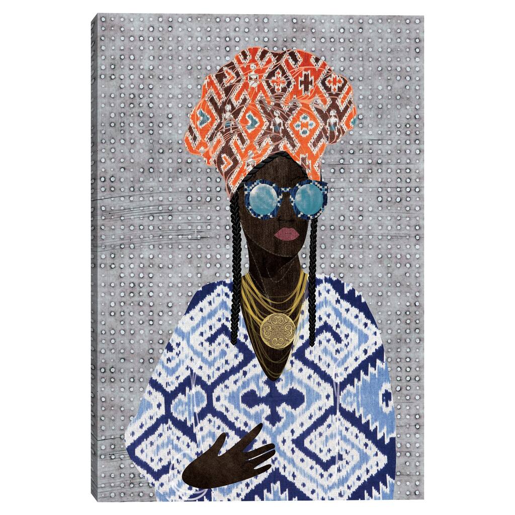 Dots Queen on Gray by Nikki Chu Canvas Art Print