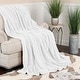 preview thumbnail 81 of 95, Superior Arctic Boho Jacquard Plush Fluffy Fleece Blanket Throw - White
