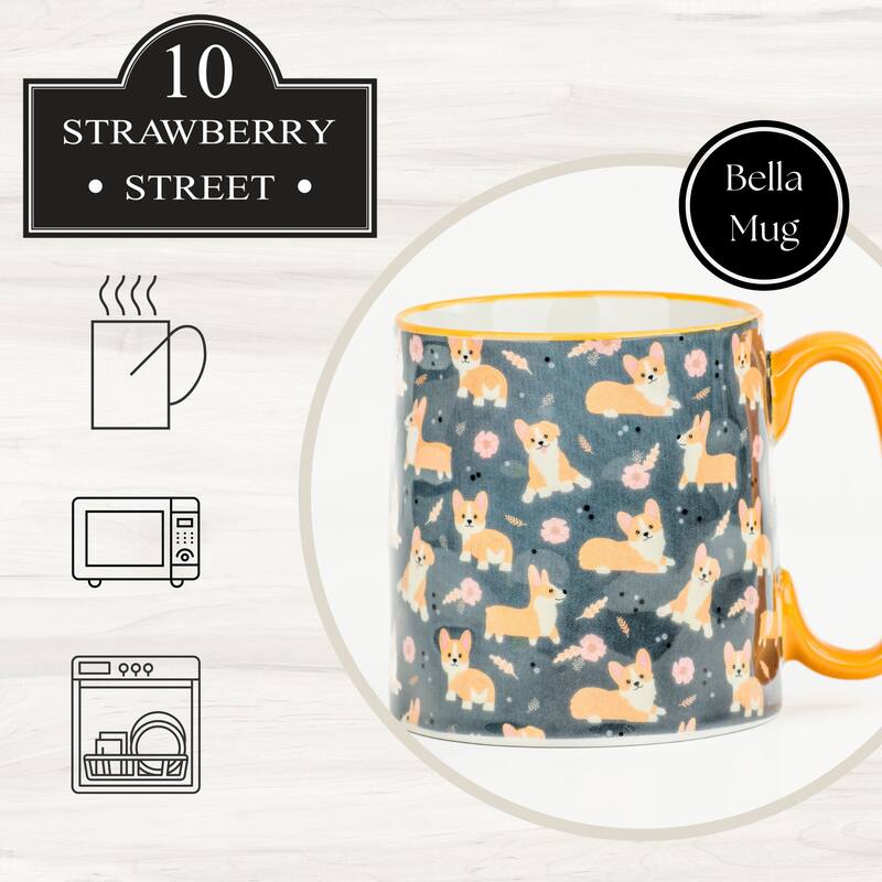 10 Strawberry Street Bella Animal Mugs, Set of 4