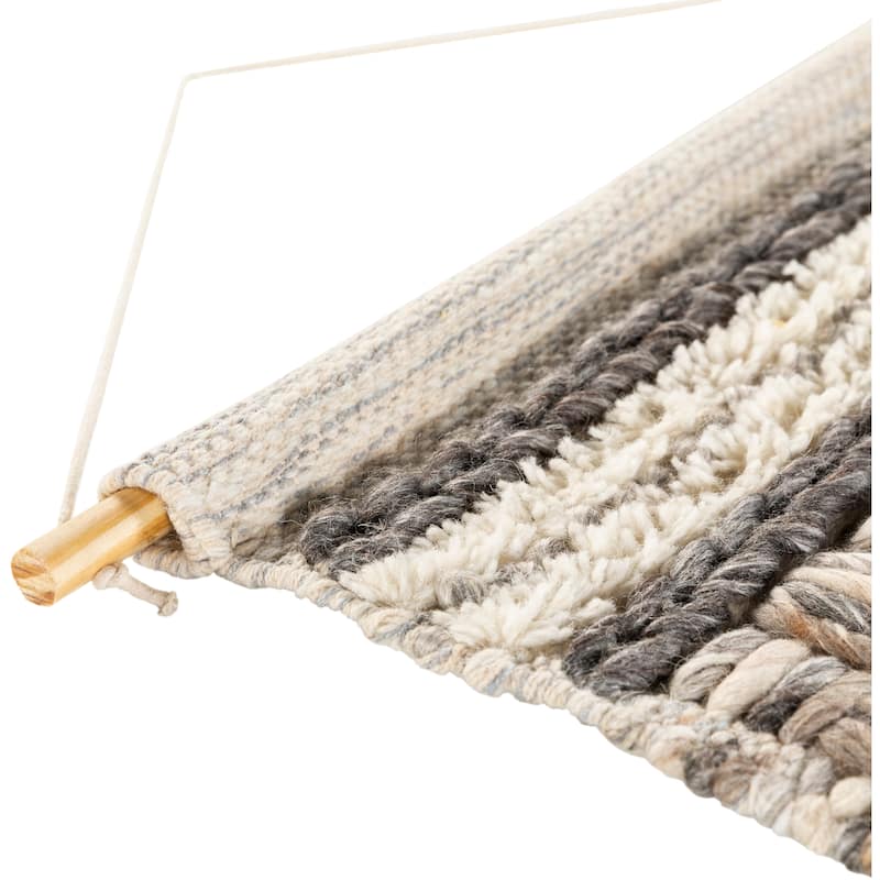 Livabliss Hatty Boho Textured & Tasseled Wall Hanging - 32"H x 19"W