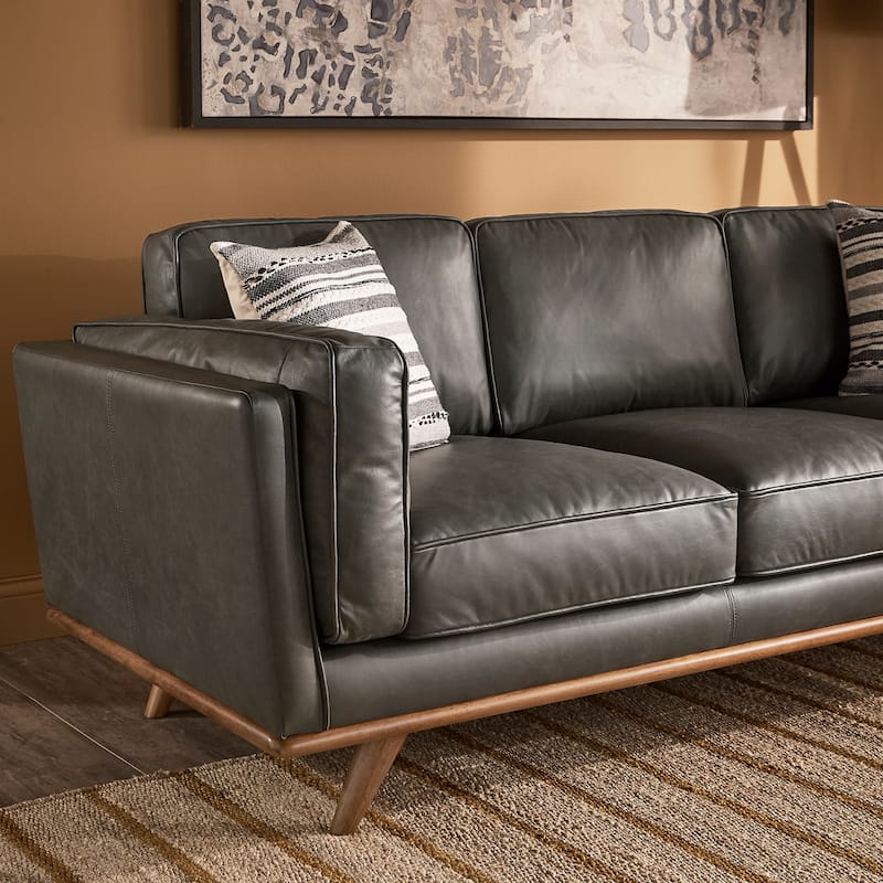 Gianella Oxford All Leather Sofa by iNSPIRE Q Modern