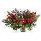 preview thumbnail 1 of 0, 14" Natural Touch Boxwood Fir Glass Candle Holder