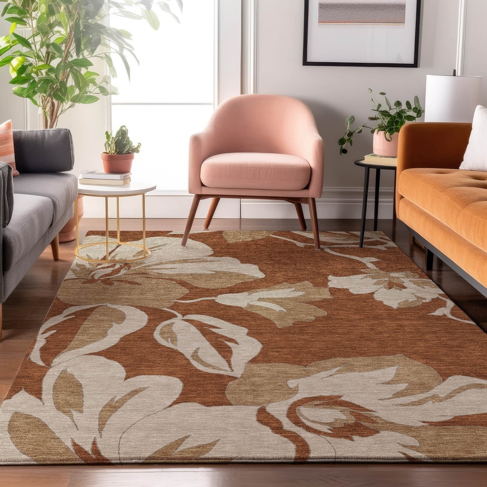 Premium Washable Super Soft Modern Floral Mayfield Rug