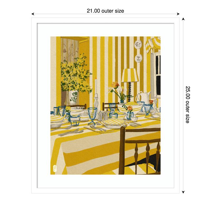 Week 30 Room Portrait by Dianne Nicole Fernando Wood Framed Wall Art Print