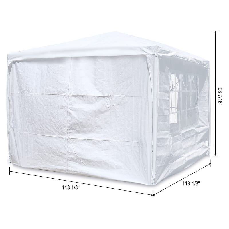 10x10FT Heavy Duty Party Tent,Wedding Canopy with 4 Removable Walls