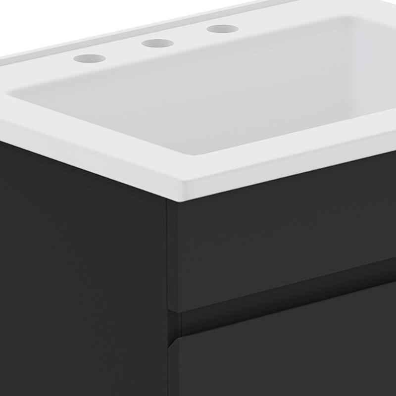 Moasis 25'' Free-Standing Bathroom Vanity with SMC Top and Cabinets