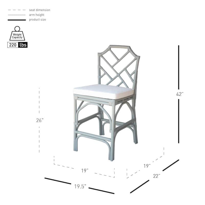 NPD Furniture Kara Rattan Counter Stool (Set of 2)