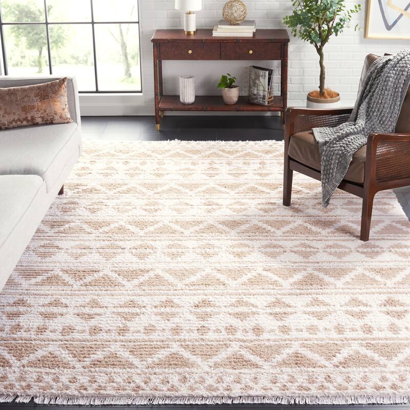 SAFAVIEH, Augustine Stelica Rustic Moroccan Fringe Rug