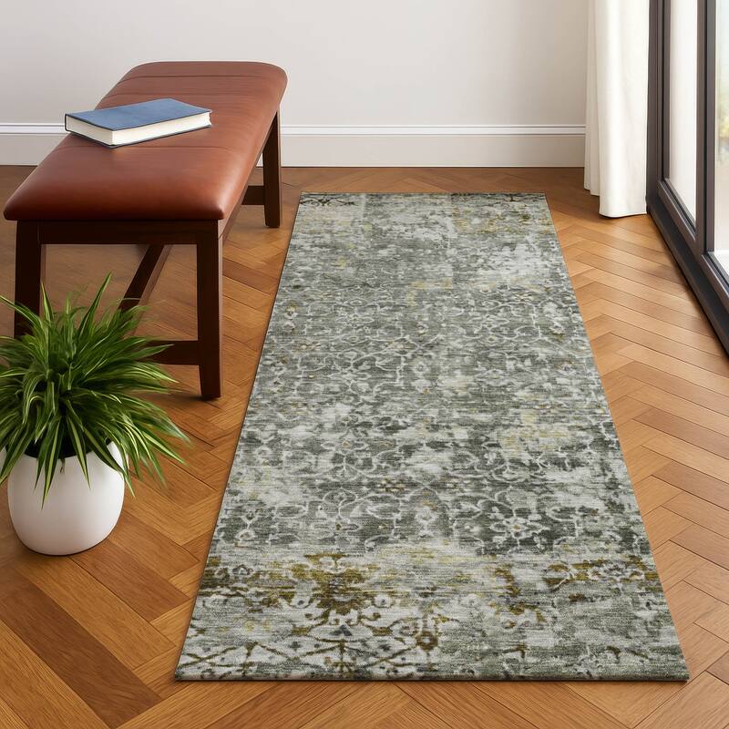 Premium Washable Super Soft Traditional Vintage Mayfield Rug - Taupe - 2'3" x 7'6"