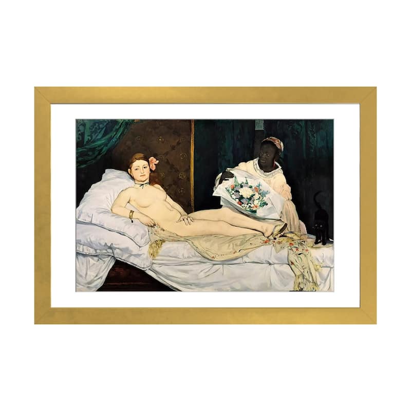 iCanvas "Olympia, 1863" by Edouard Manet - Gold - 16x24x1