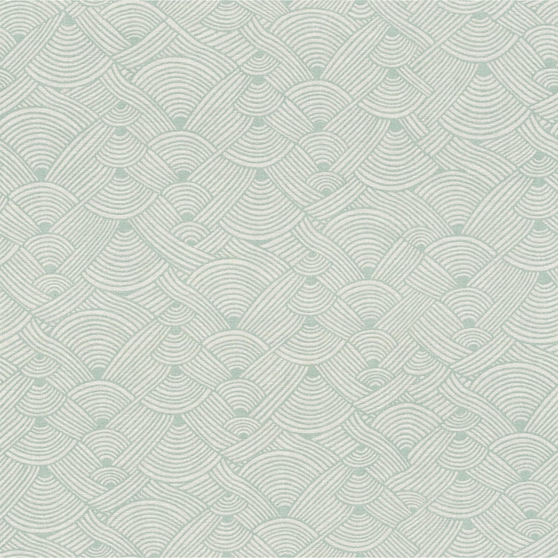 Galerie Wallcoverings Fusion Collection Geo Swirl Motif Non-woven Matte Wallpaper Roll - 33 feet x 21 inches - Green