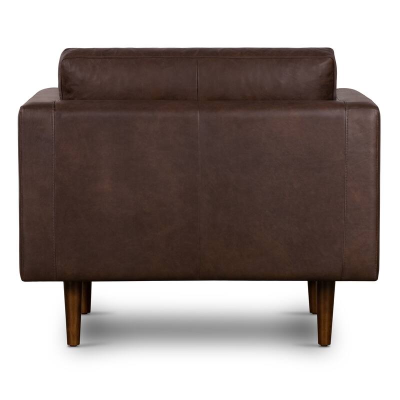 Poly & Bark Napa Lounge Chair (Set of 2) - Full Grain Genuine Italian Leather
