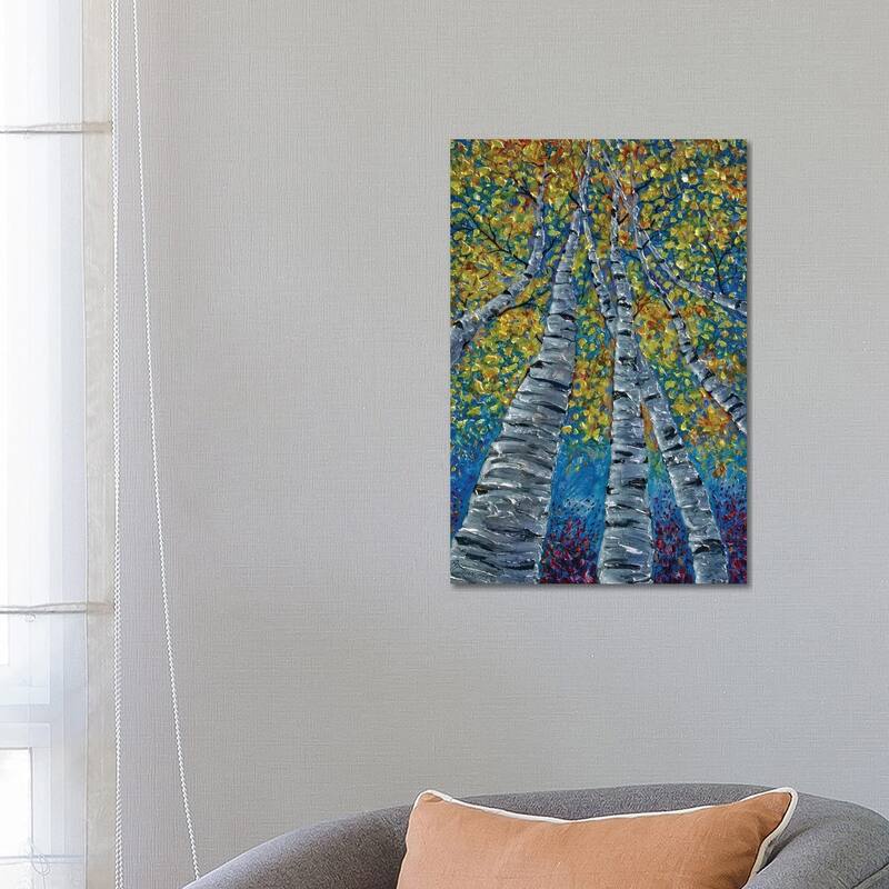 iCanvas "Painted Whimsy Aspen Trees" by OLena Art Canvas Print - 26x18x1.5