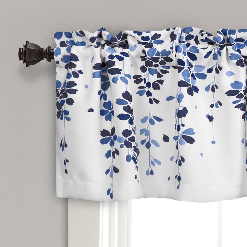 Lush Decor Weeping Flower Room Darkening Window Curtain Valance - 52x18