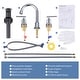 preview thumbnail 5 of 3, WOWOW 8 in. Widespread Double-Handle Bathroom Faucet with Drain Kit