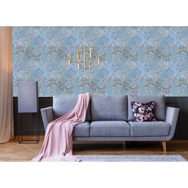 Floral Almond Blossom Voyage Removable Wallpaper - 24'' inch x 10'ft