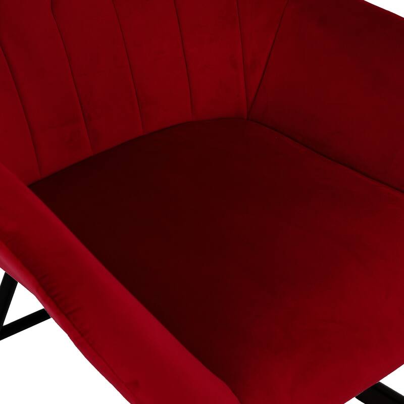 Upholstered Velvet Rocking Chair