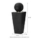 preview thumbnail 12 of 39, Glitzhome 31.75"H Polyresin Sphere Pedestal Outdoor Fountain With Pebbles Pump LED Light