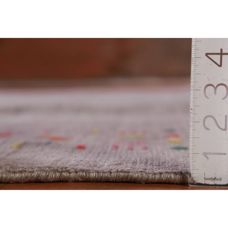 Hand Knotted Oriental 100% Wool Carpet Tribal Tribal Beige & Ivories Gabbeh Area Rug - 12' 4'' X 9' 0''