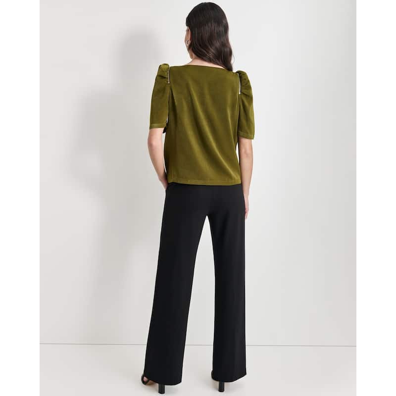 DKNY Asymmetrical Satin Blouse