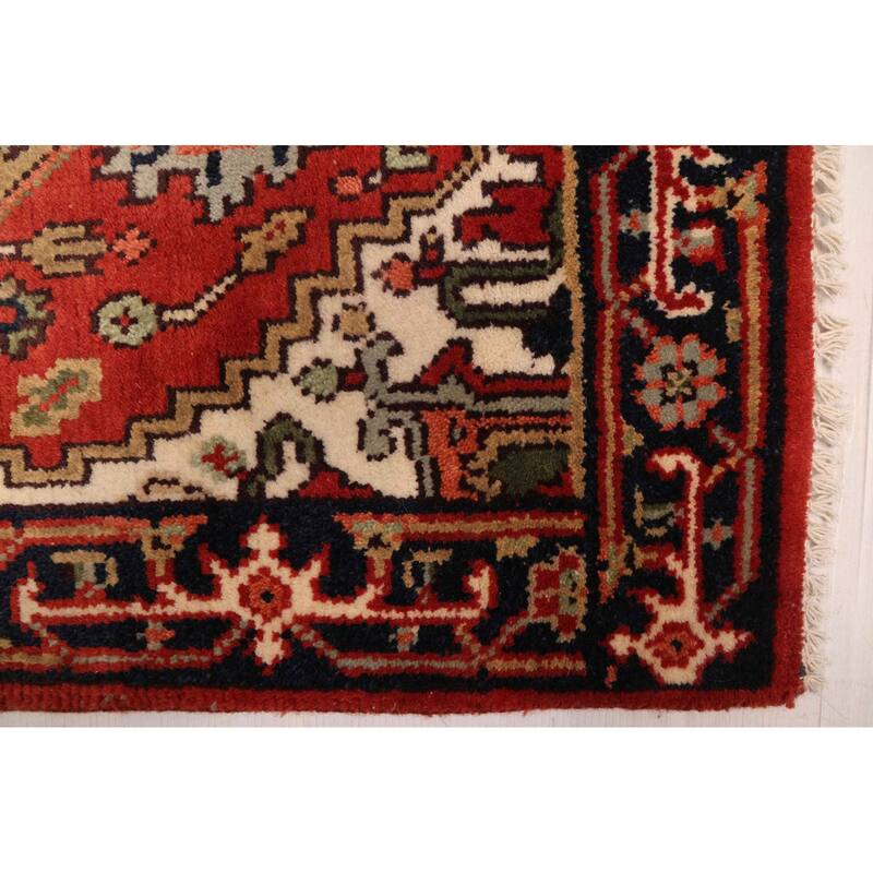 ECARPETGALLERY Hand-knotted Serapi Heritage Light Red Wool Rug - 2'6 x 23'5